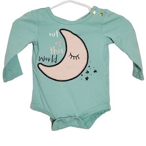 K1010 * Jessica Simpson Out of This World Bodysuit Green Size 3/6M